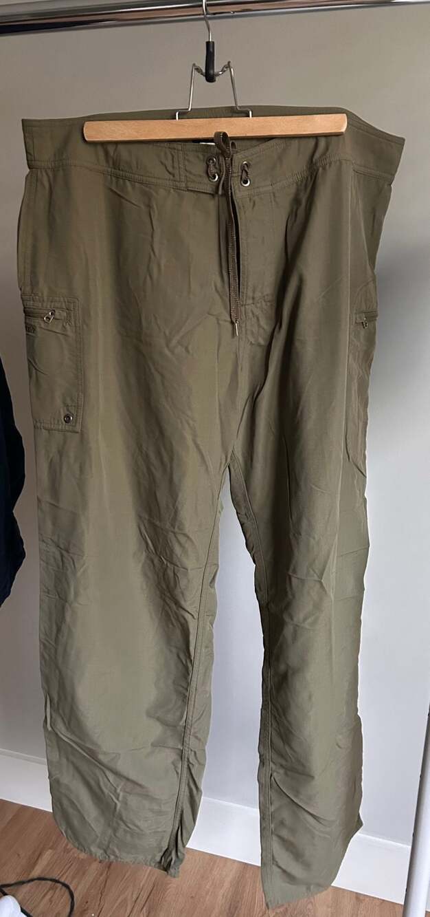 Patagonia Men's Nylon Hiking Cargo Pants, Olive Green, Size 38 with 31” inseam